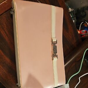 Beijo Pink And White Clutch